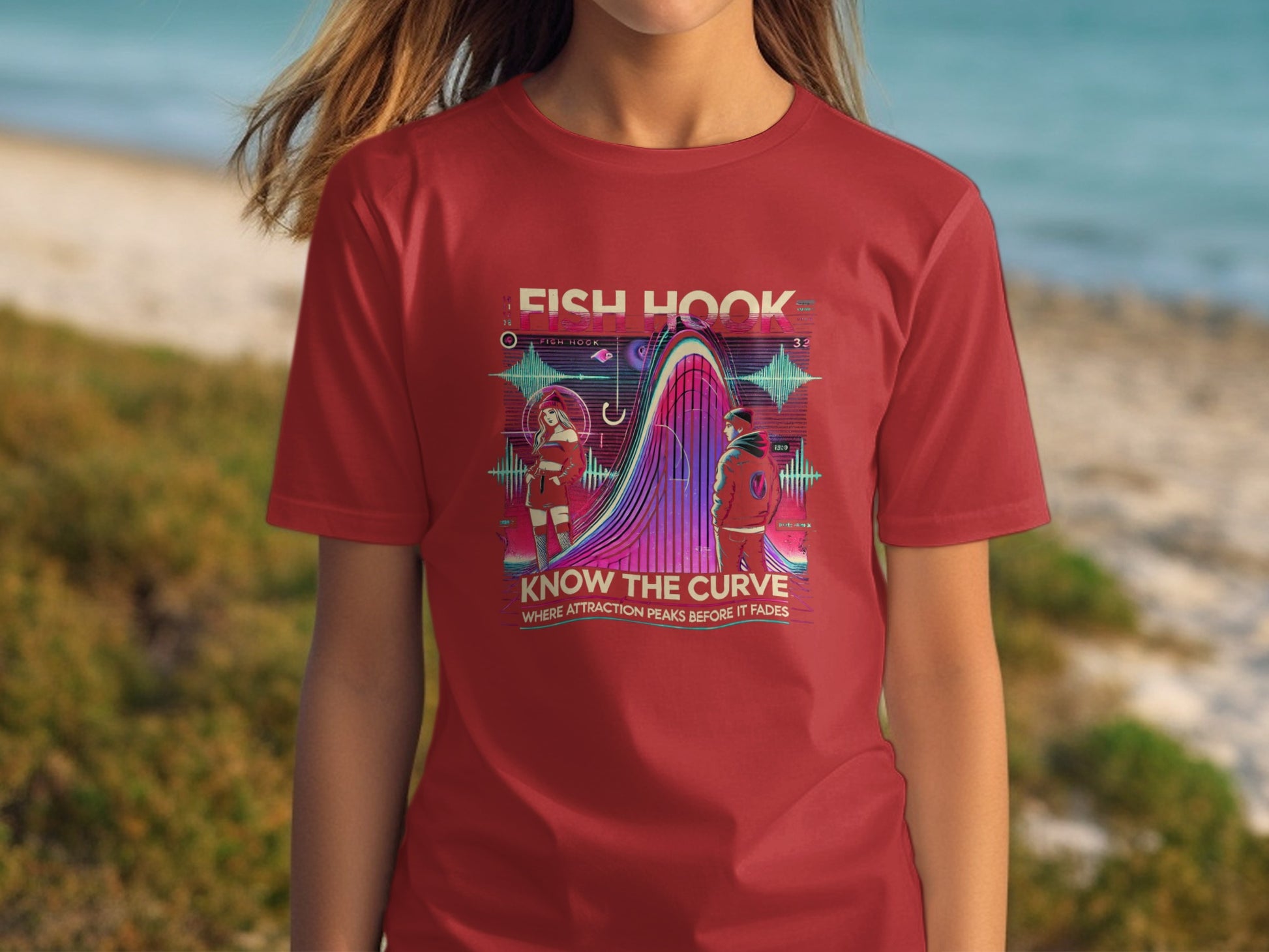Fish Hook Know the Curve Graphic T-Shirt product type