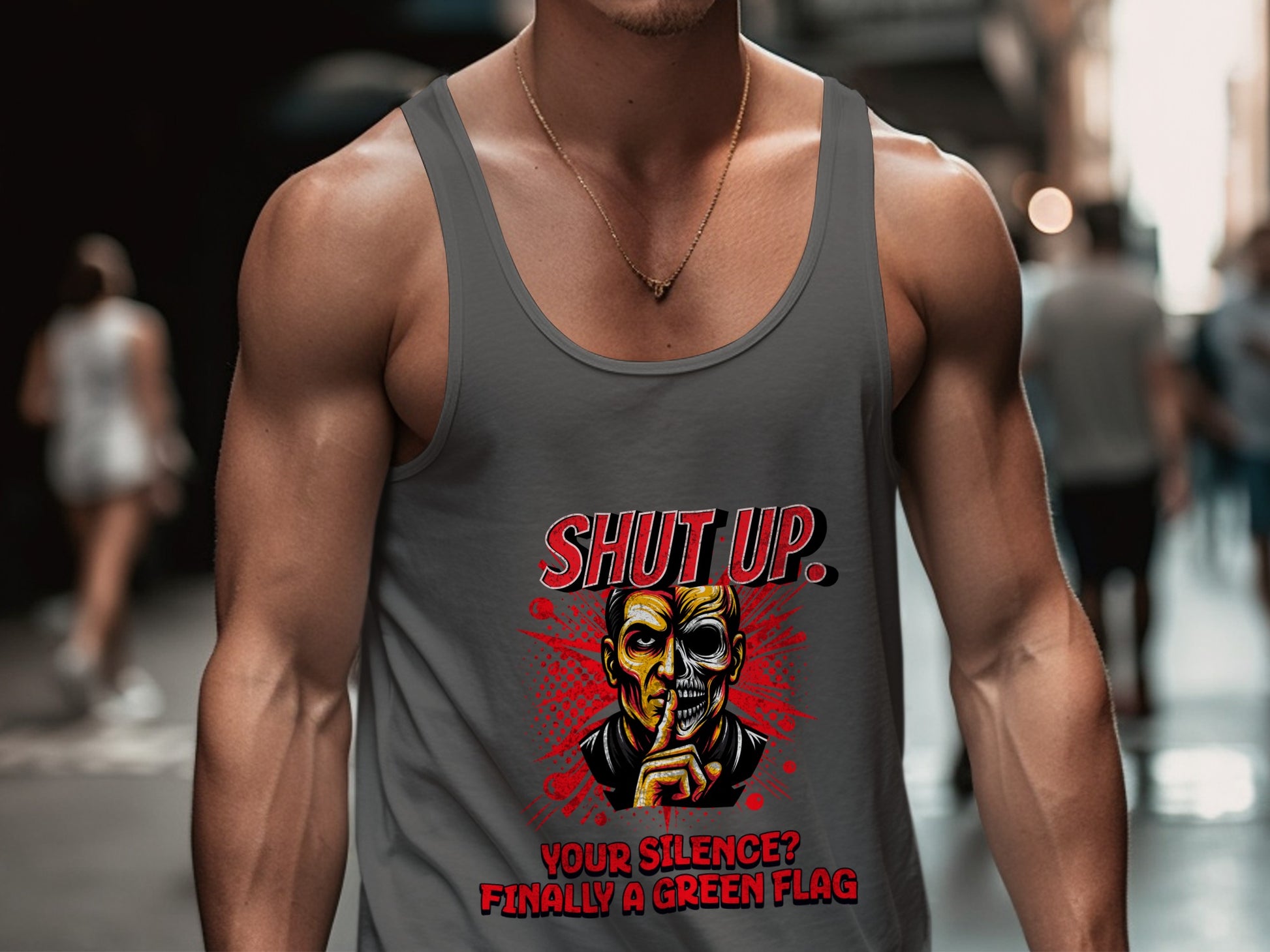 Shut Up Your Silence Finally Green Flag Tank Top Product