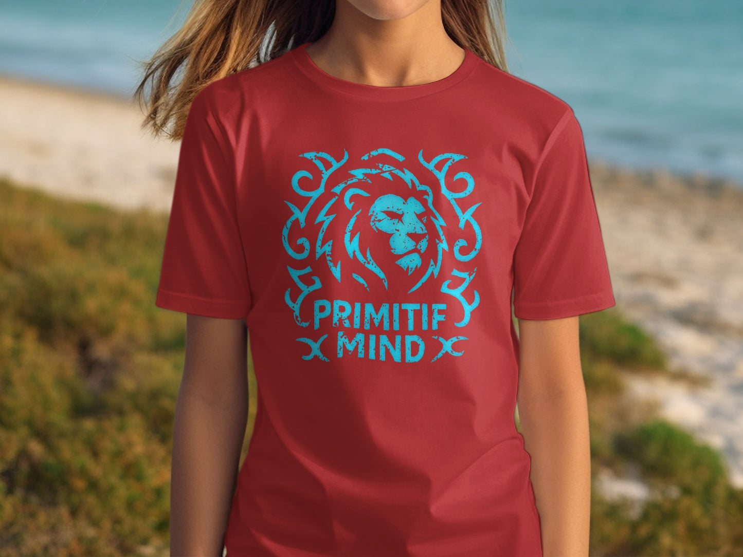 Primitif Mind Motivational Lion Art T-shirt product type