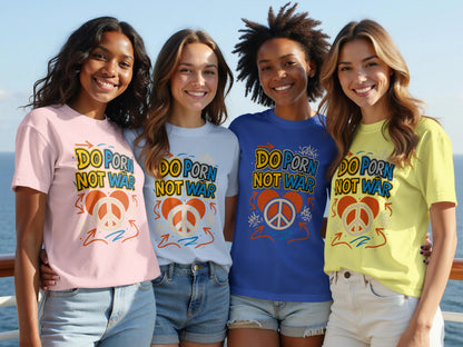 Do Porn Not War Peace Sign Graphic T Shirt product type