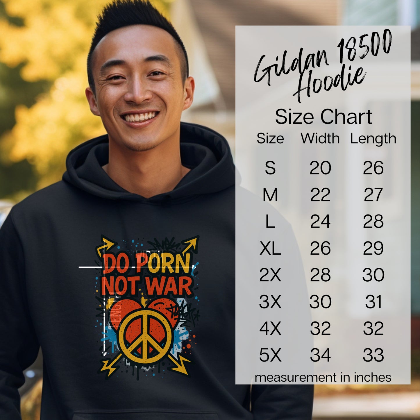 Do Porn Not War Graphic Hoodie product