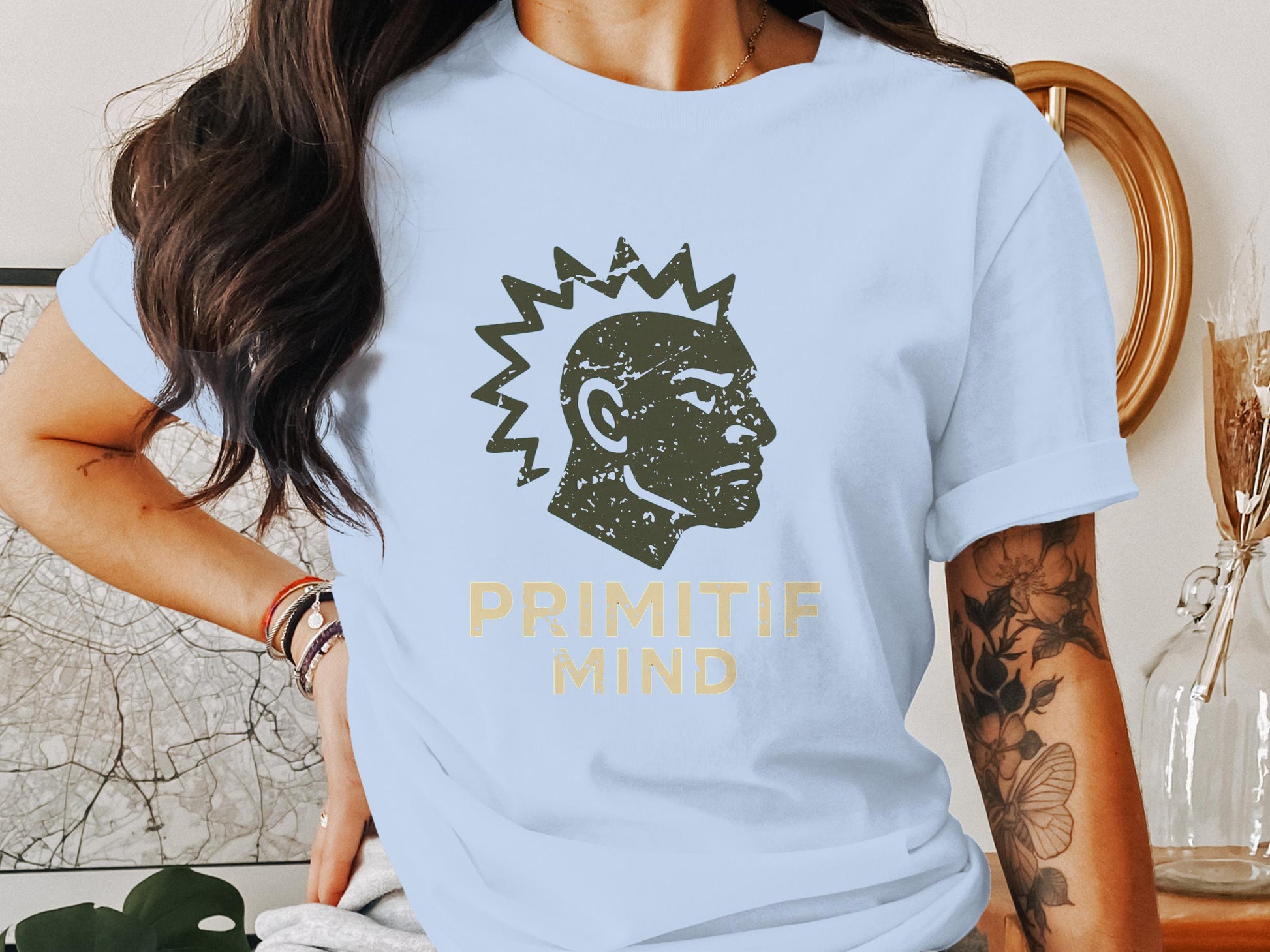 Unique Artistic Primatif Mind Graphic T-Shirt product type