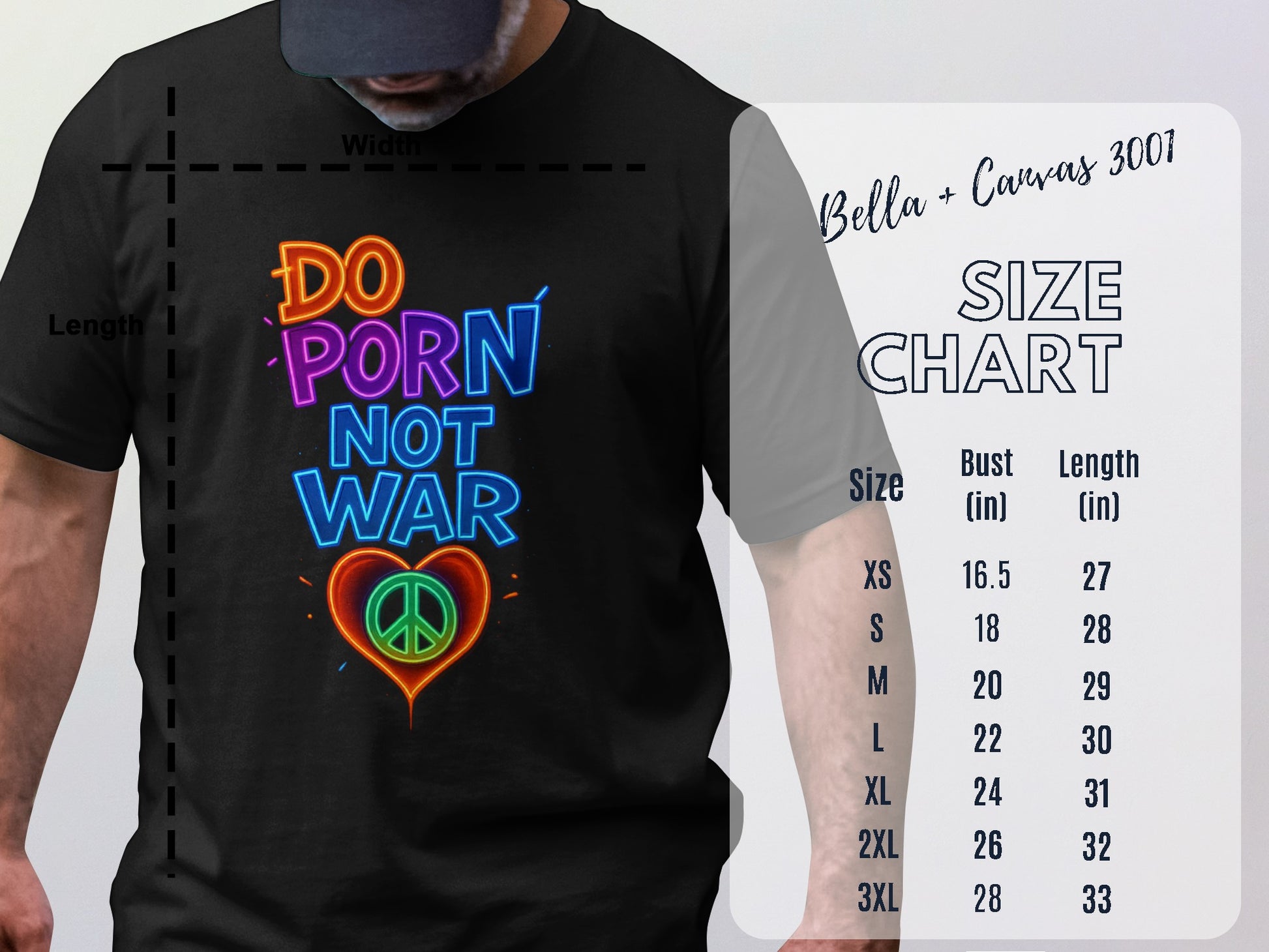 Colorful Do Porn Not War Graphic T-shirt product