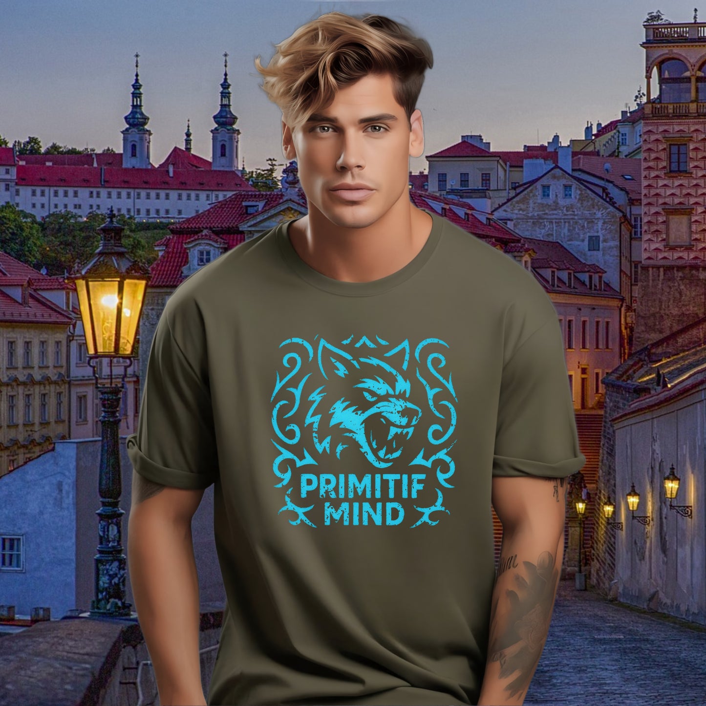 Primitif Mind Wolf Graphic Tee Shirt product