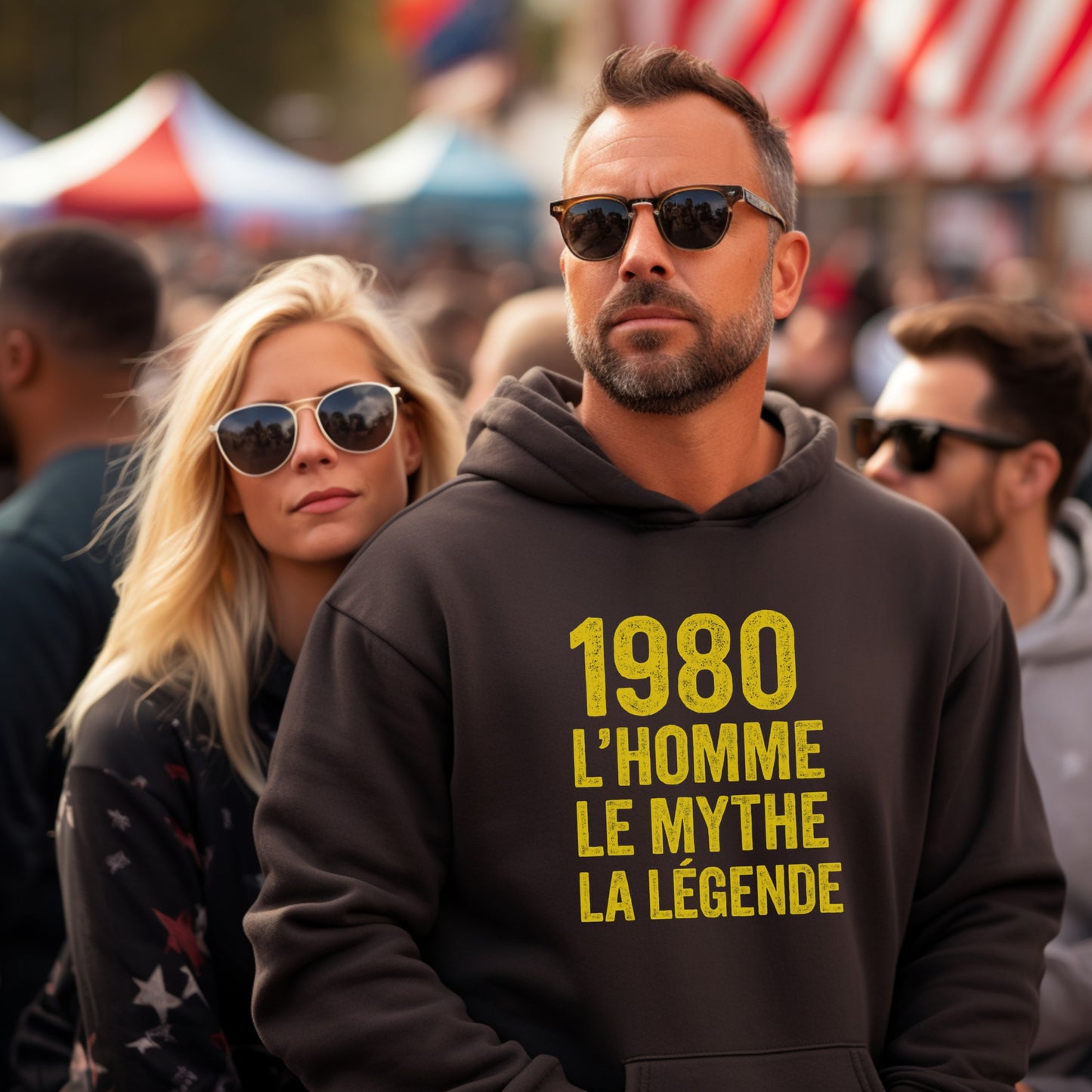 1980 L'homme Le Mythe La Légende Hoodie