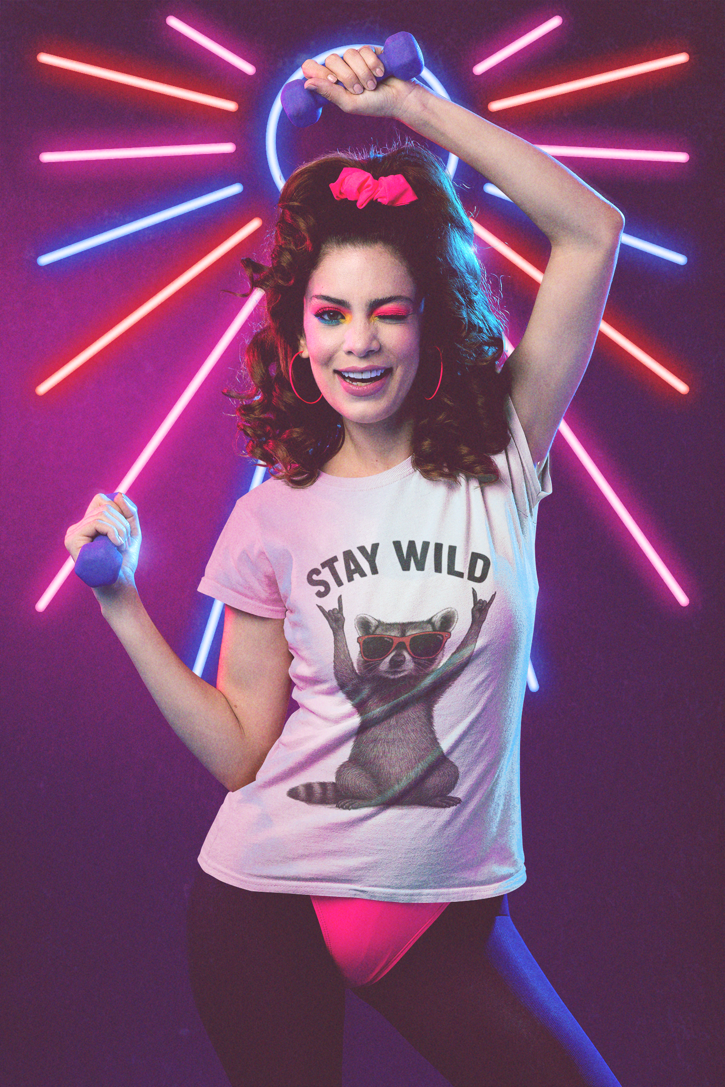 Stay Wild Raccoon Tee – Unisex Streetwear Graphic Tee