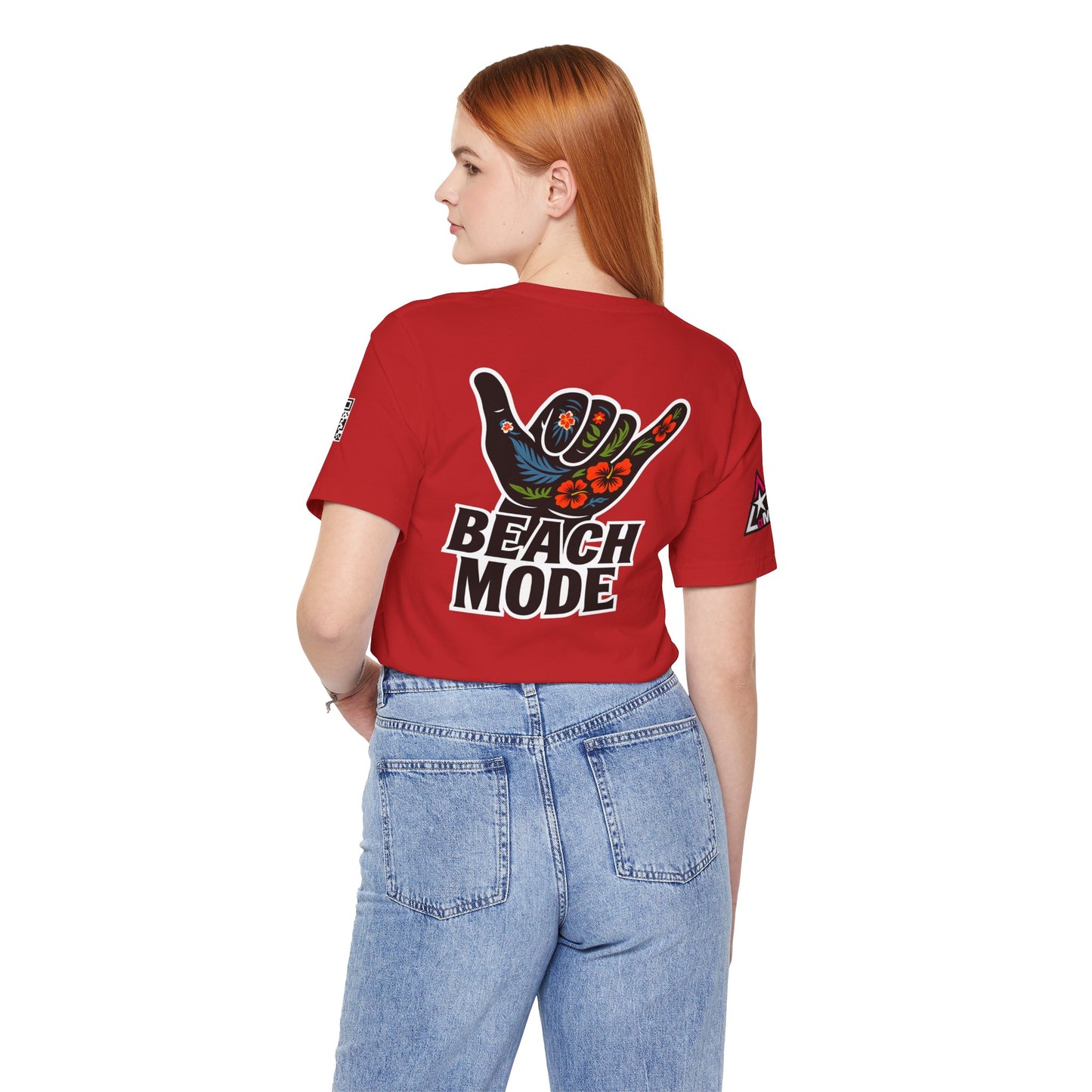 Beach Mode Graphic T-Shirt | Shaka Hand Tropical Tee | Summer Streetwear