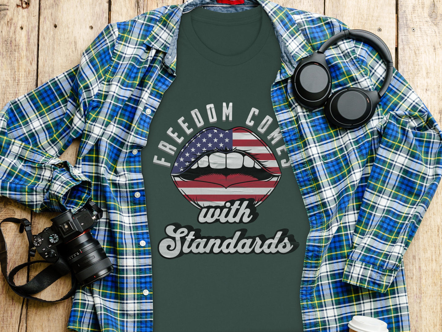 Freedom Comes With Standards Graphic T-Shirt product type