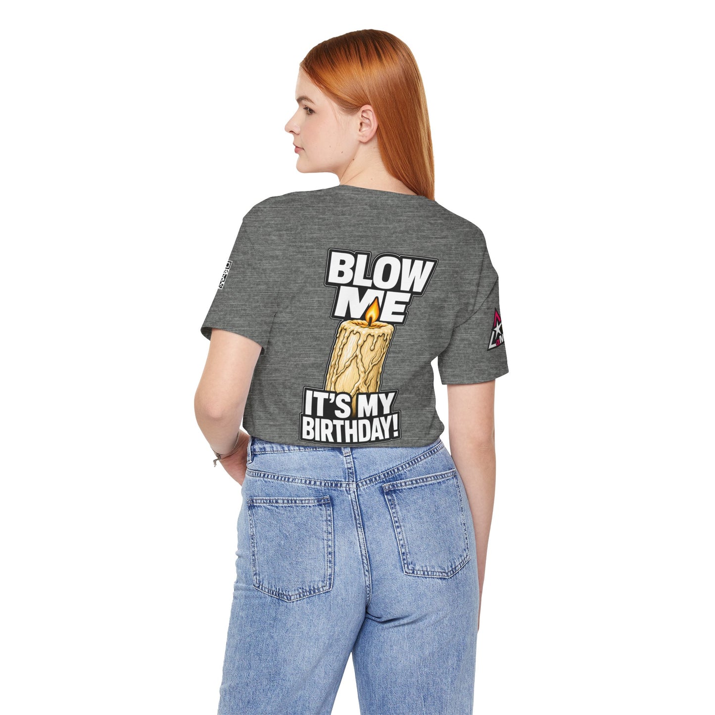 Blow Me, It’s My Birthday – Funny Birthday Candle Graphic Tee