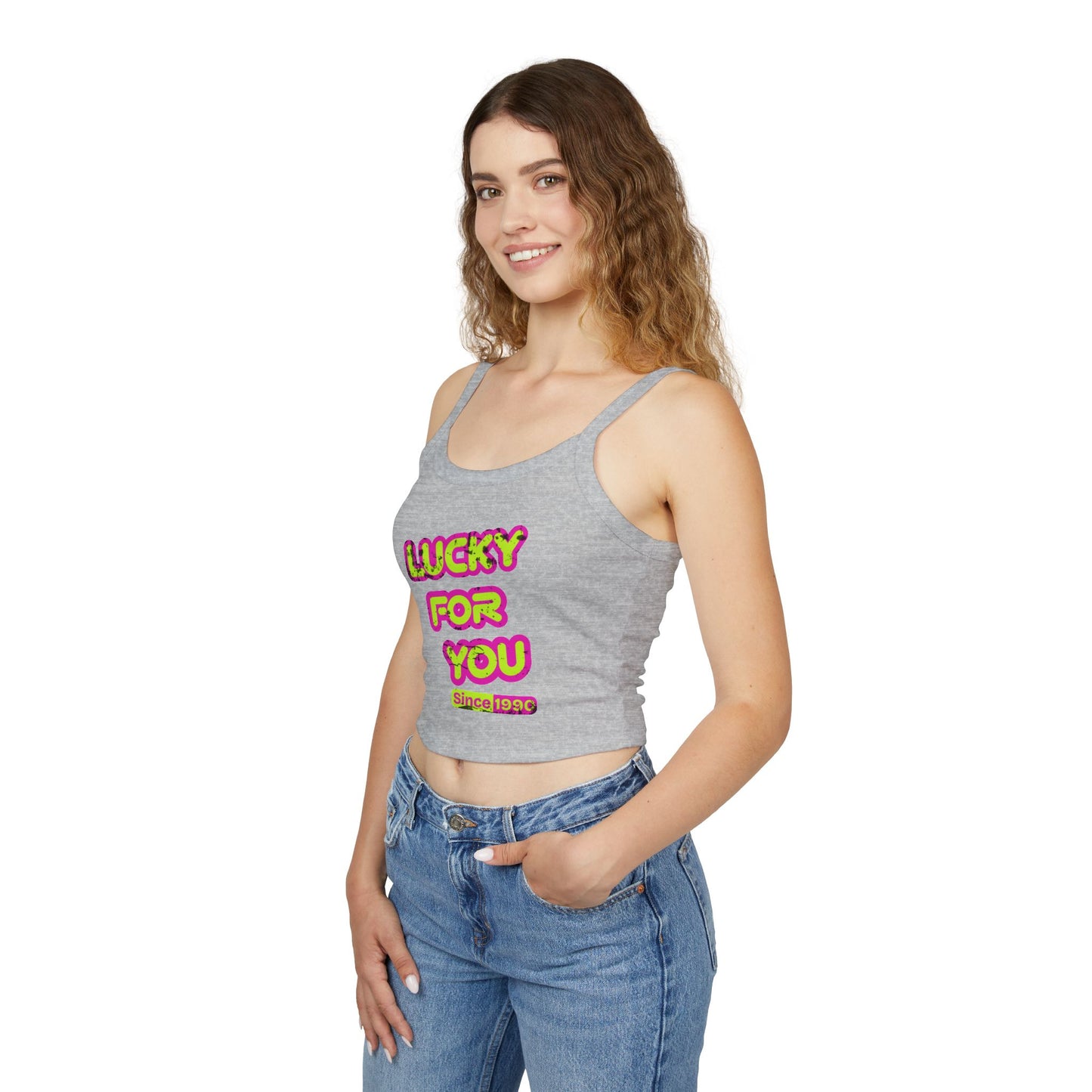 LUCKY FOR YOU SINCE 1990 | Vintage Spaghetti tank | Retro Streetwear