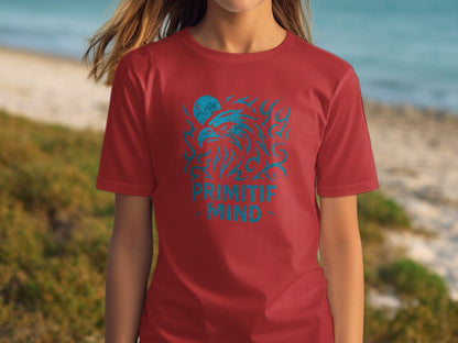 Primitif Mind Red T-Shirt with Unique Graphic product type