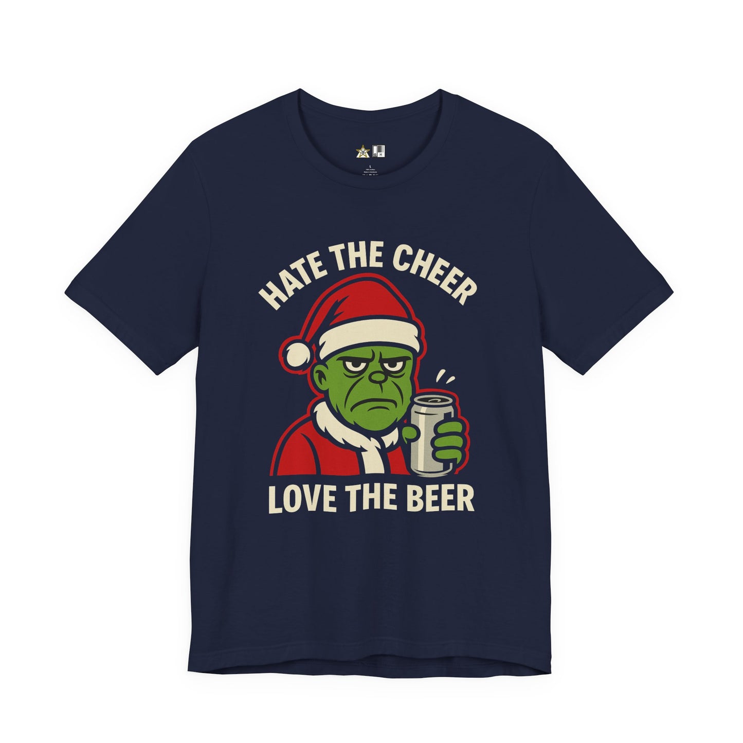 Hate the Cheer Love the Beer – Unisex Bold Holiday Graphic Tee