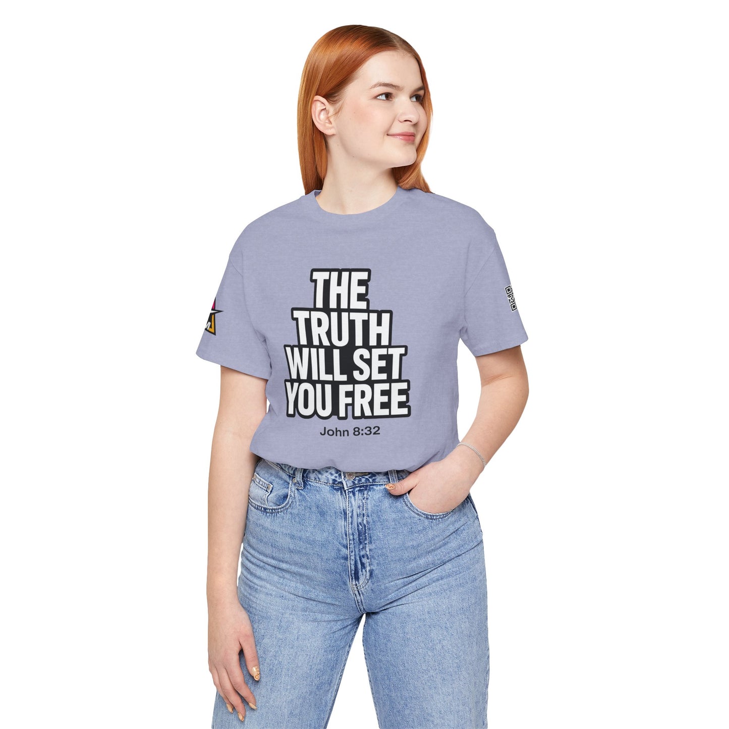 The Truth Will Set You Free Graphic T-Shirt | John 8:32 Bible Verse Tee | Christian Streetwear