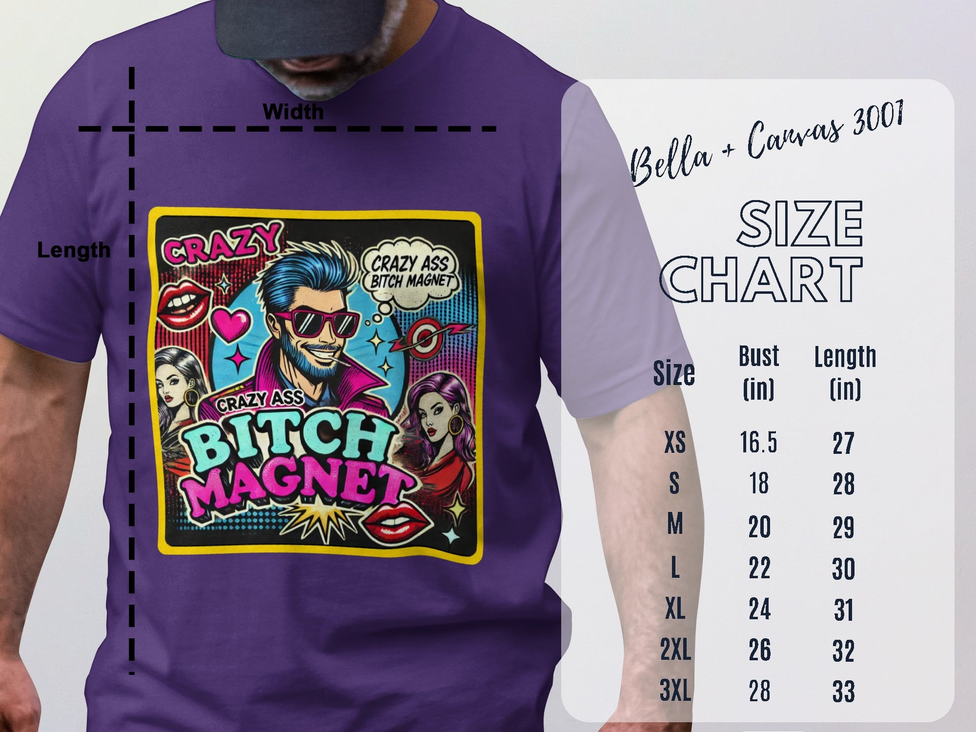 Crazy Ass Bitch Magnet T-shirt product