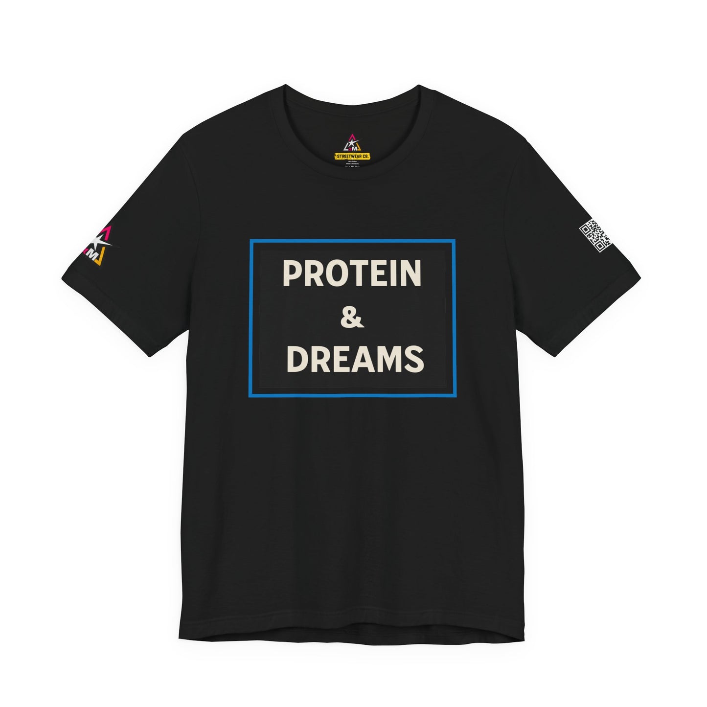 Protein & Dreams Graphic T-Shirt | Fitness Streetwear Tee | Gym Lifestyle Shirt