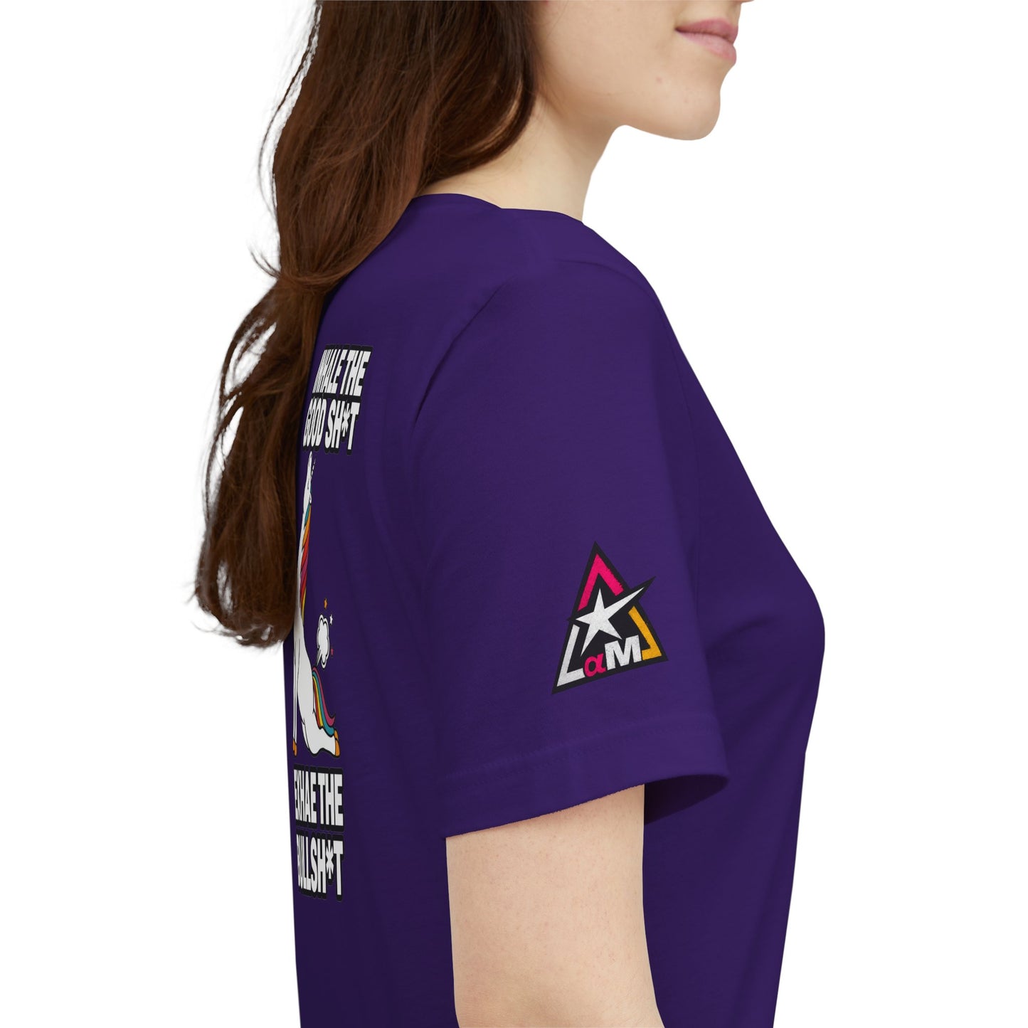 Inhale the Good Shit, Exhale the Bullshit – Funny Unicorn Graphic Tee