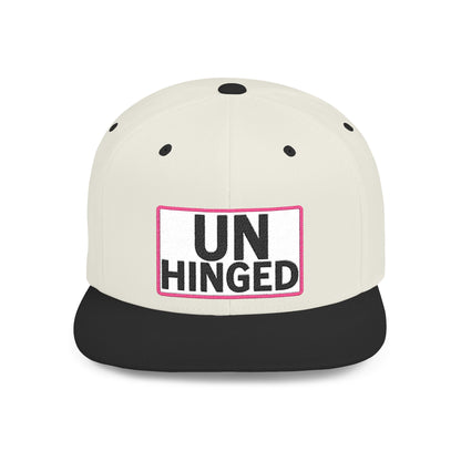 UNHINGED Embroidered Snapback Hat | Funny Statement Cap | Bold Streetwear Flat Bill | Dark Humor Gift