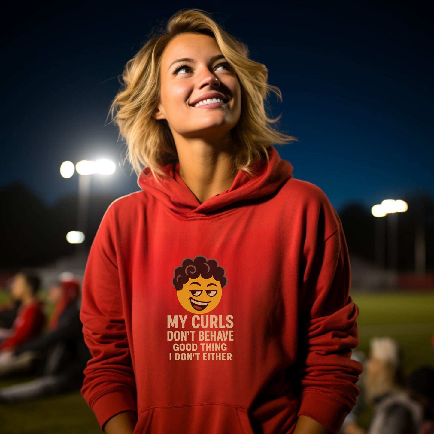 My Curls Don't Behave Slogan Hoodie product