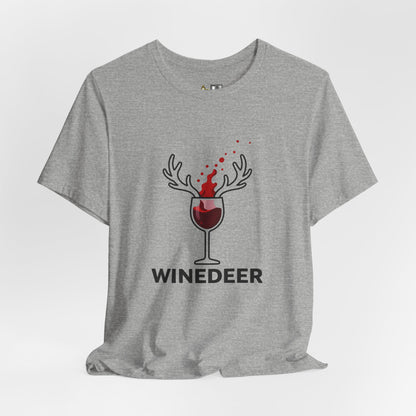 Wine Deer Authority – Unisex Bold Graphic Streetwear Tee