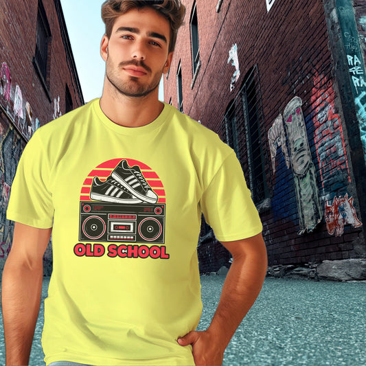 Vintage Old School Sneakers Boombox Graphic Shirt