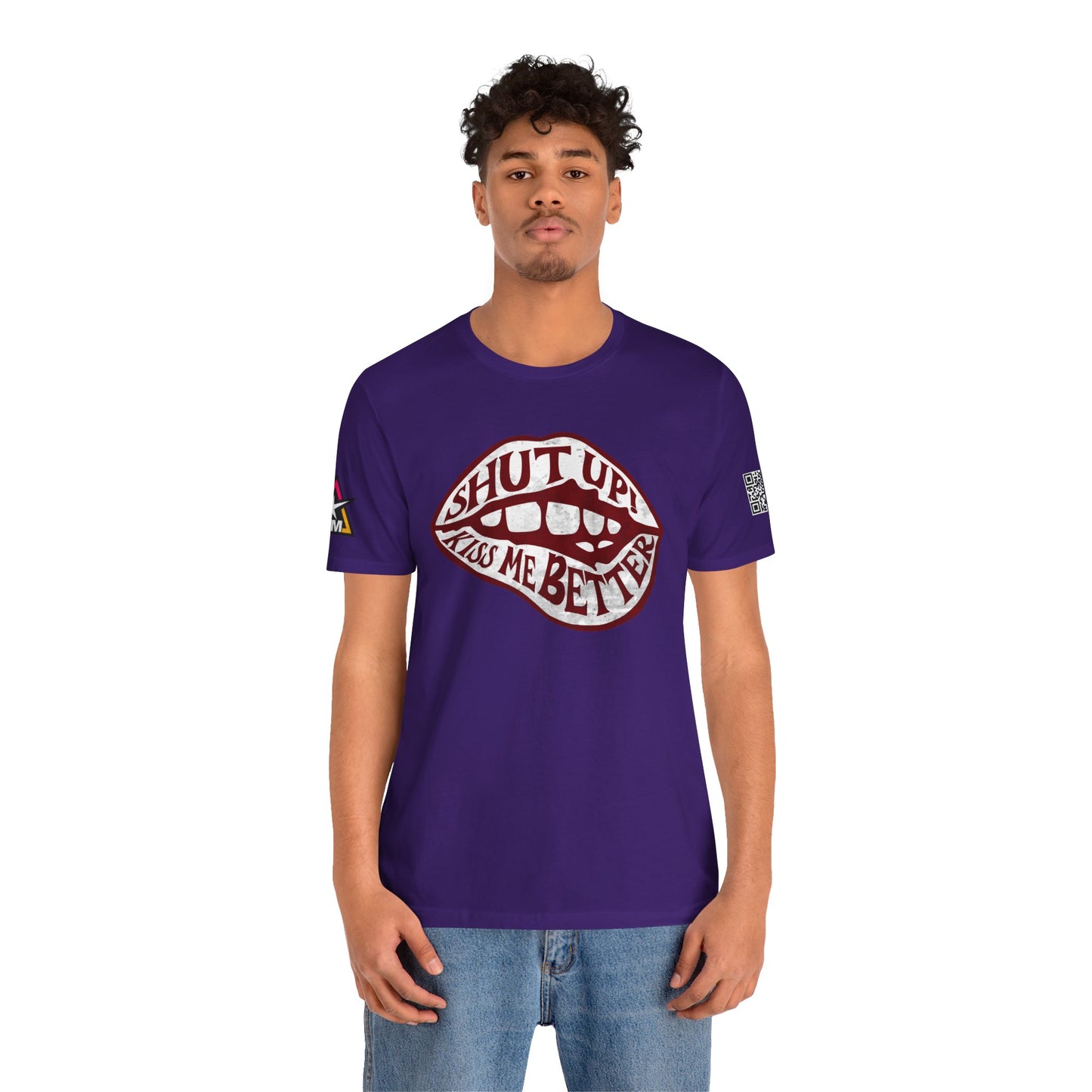 SHUT UP KISS ME BETTER Graphic T-Shirt | Flirty Lips Tee | Bold Romantic Streetwear Shirt | Unisex Graphic Tee