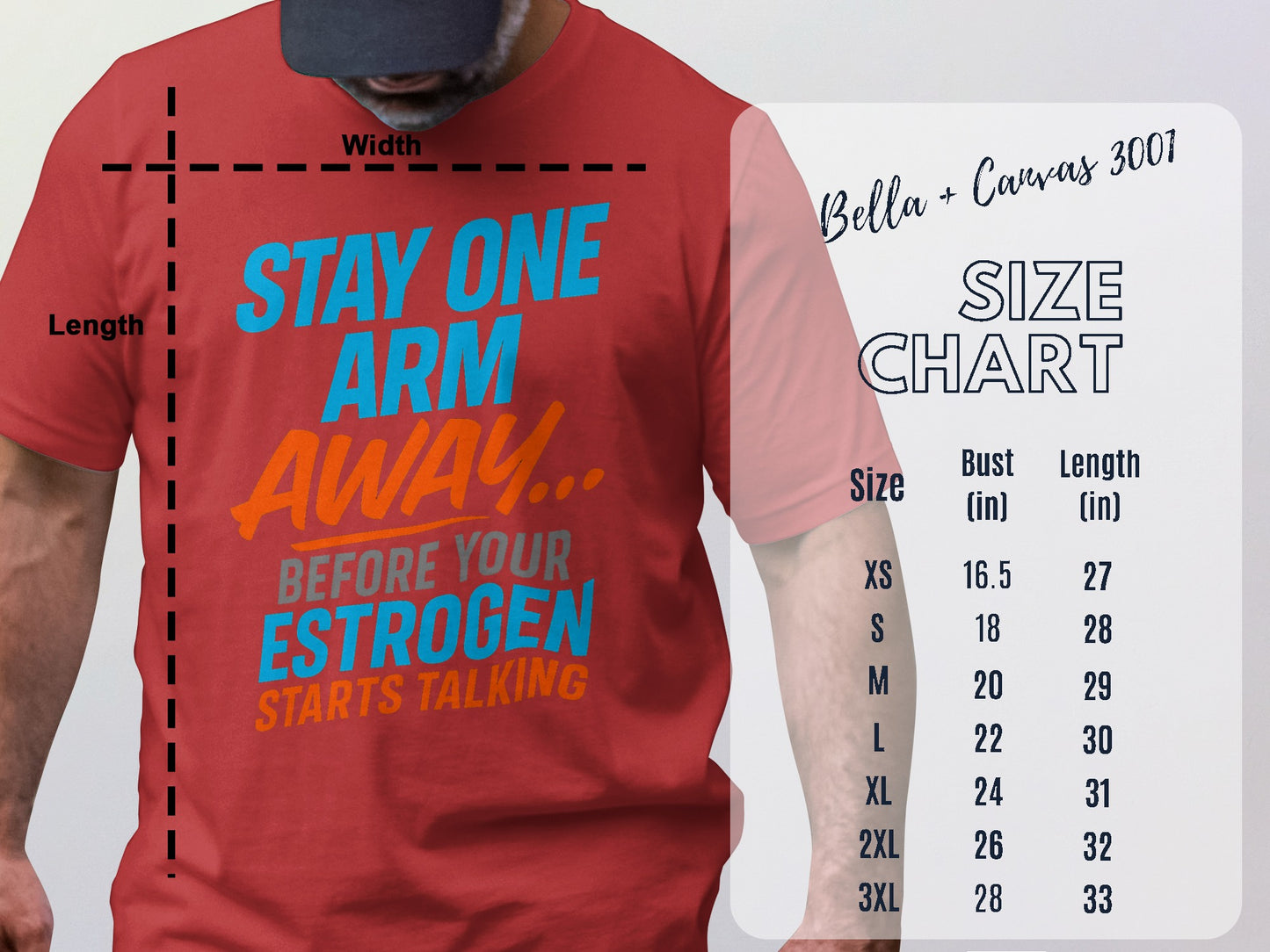 Stay One Arm Away Before Your Estrogen Graphic T-Shirt