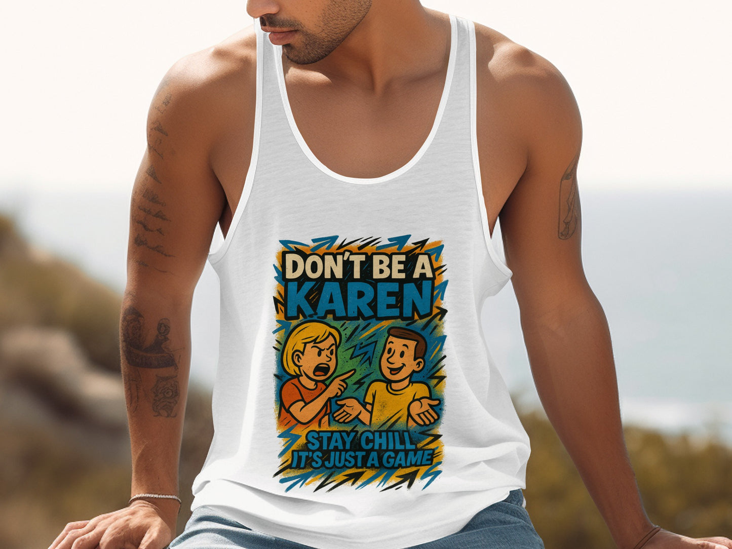 Stay Chill It's Just A Game White Tank Top product type