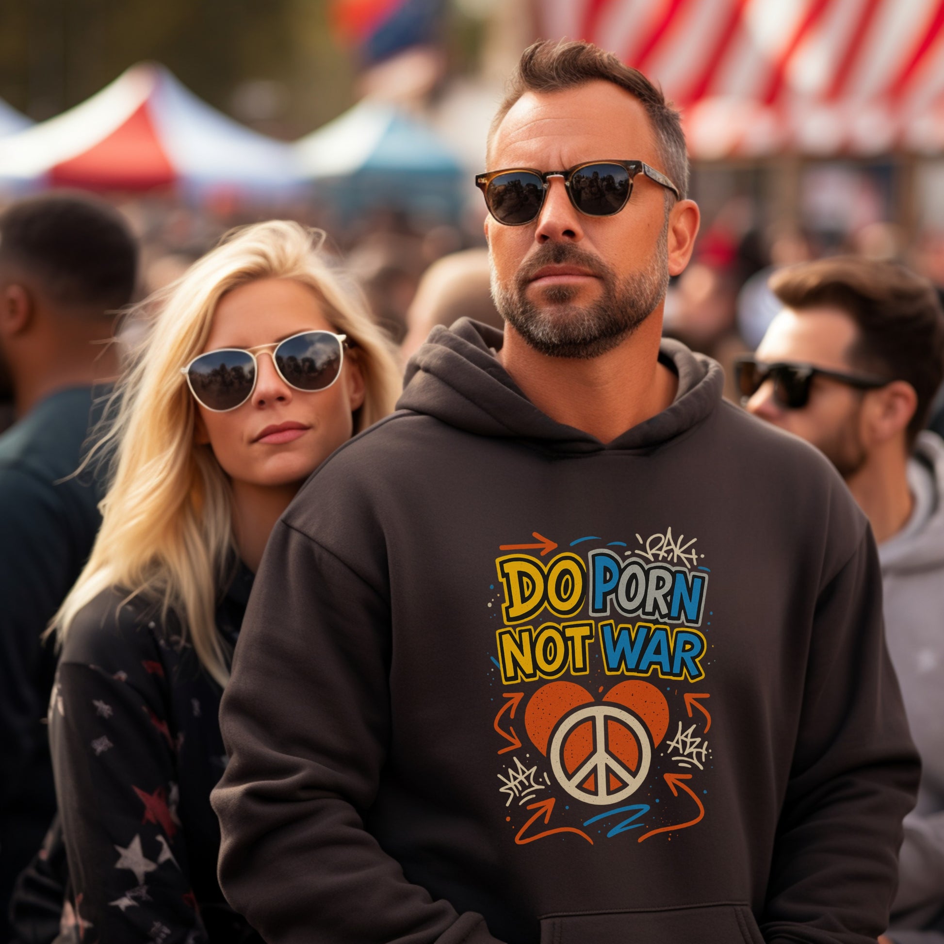 Do Porn Not War Graphic Hoodie product
