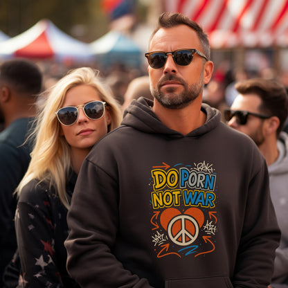 Do Porn Not War Graphic Hoodie product