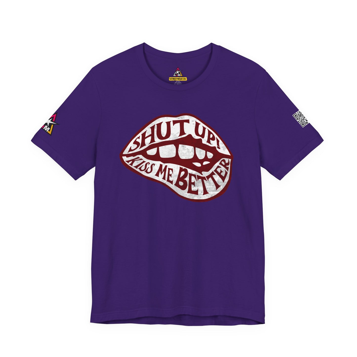 SHUT UP KISS ME BETTER Graphic T-Shirt | Flirty Lips Tee | Bold Romantic Streetwear Shirt | Unisex Graphic Tee