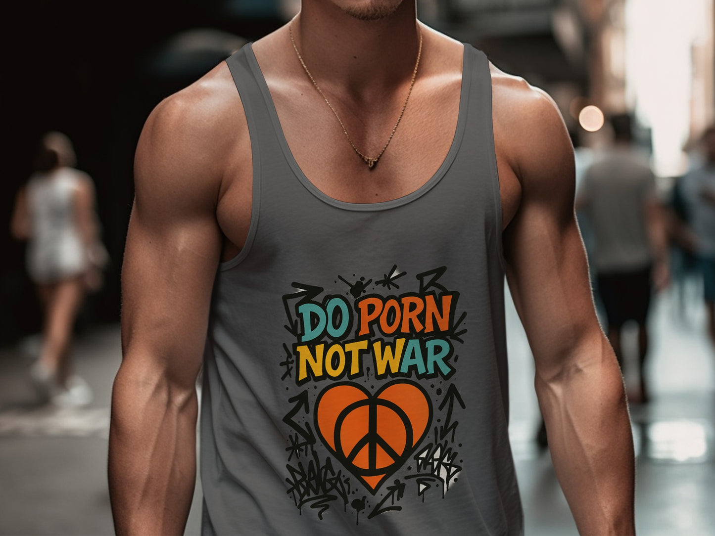 Do Porn Not War Peace Symbol Design Tank Top product