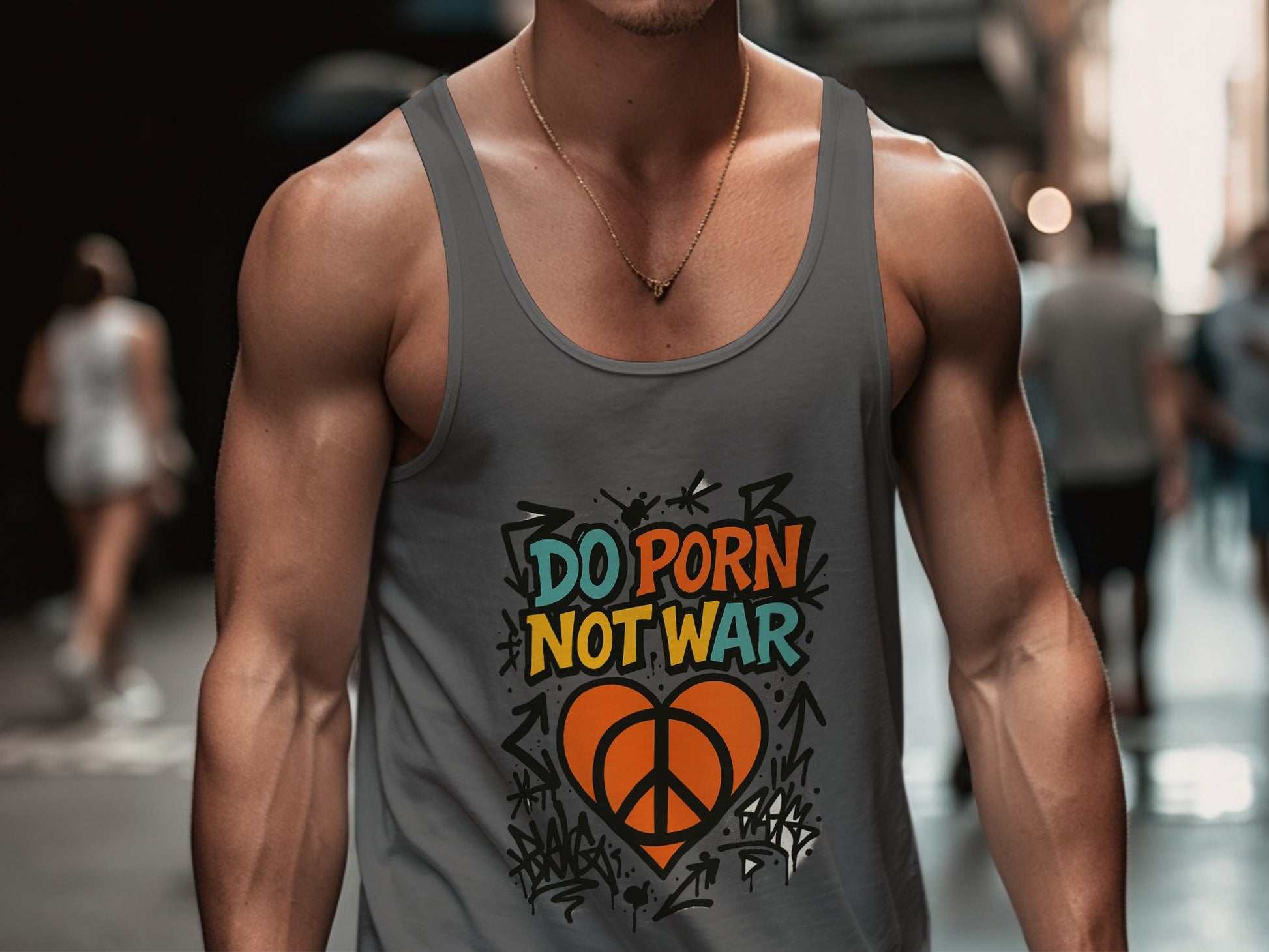 Do Porn Not War Peace Symbol Design Tank Top product