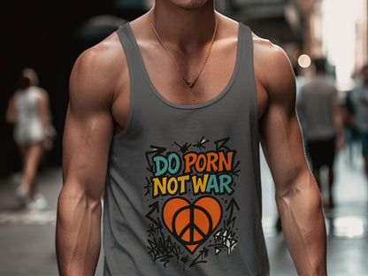 Do Porn Not War Peace Symbol Design Tank Top product
