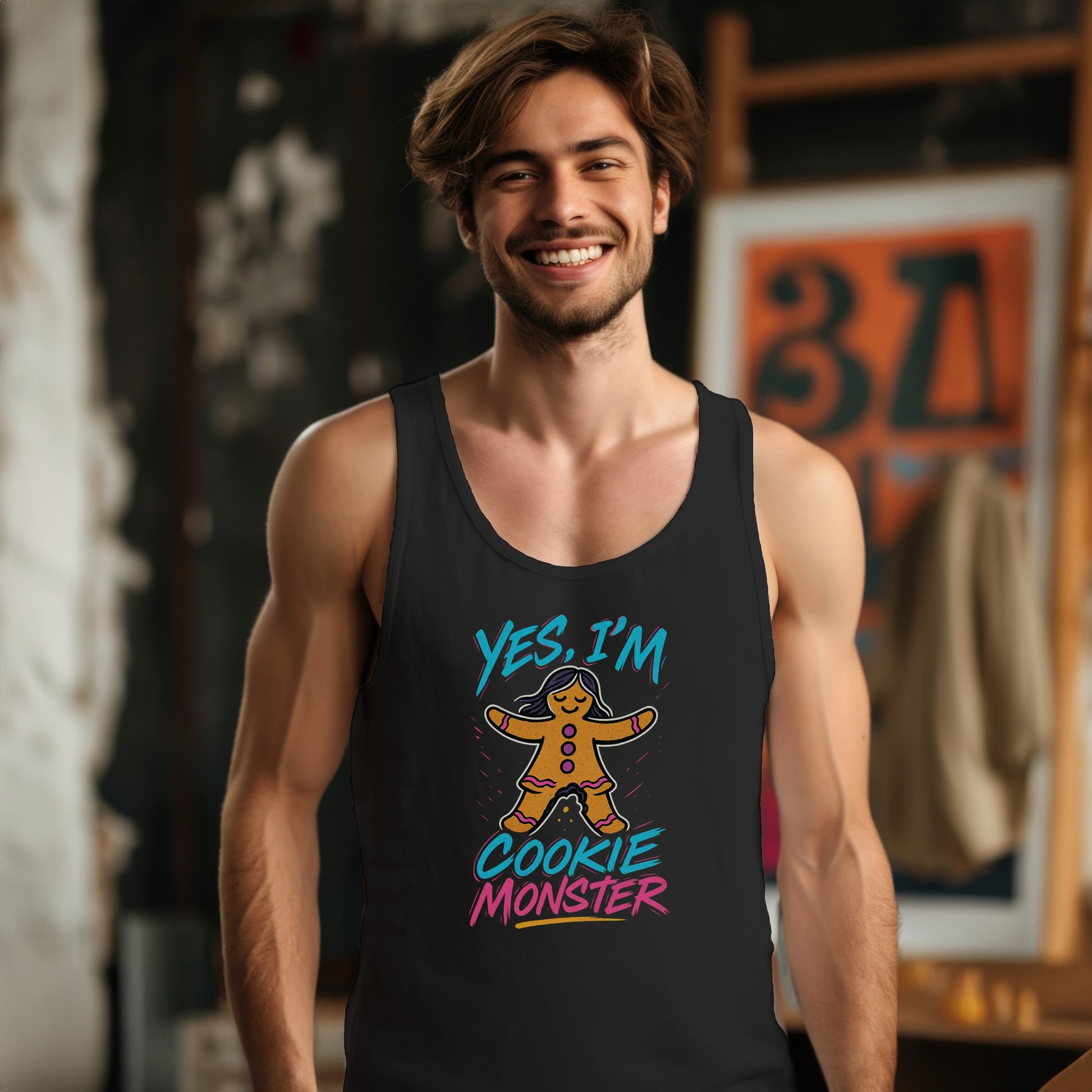Yes Im Cookie Monster Gingerbread Tank Top product