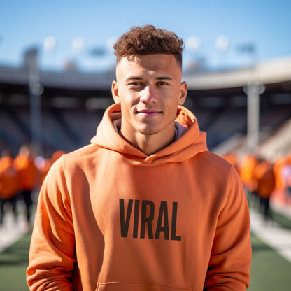Viral Print Orange Hoodie Product