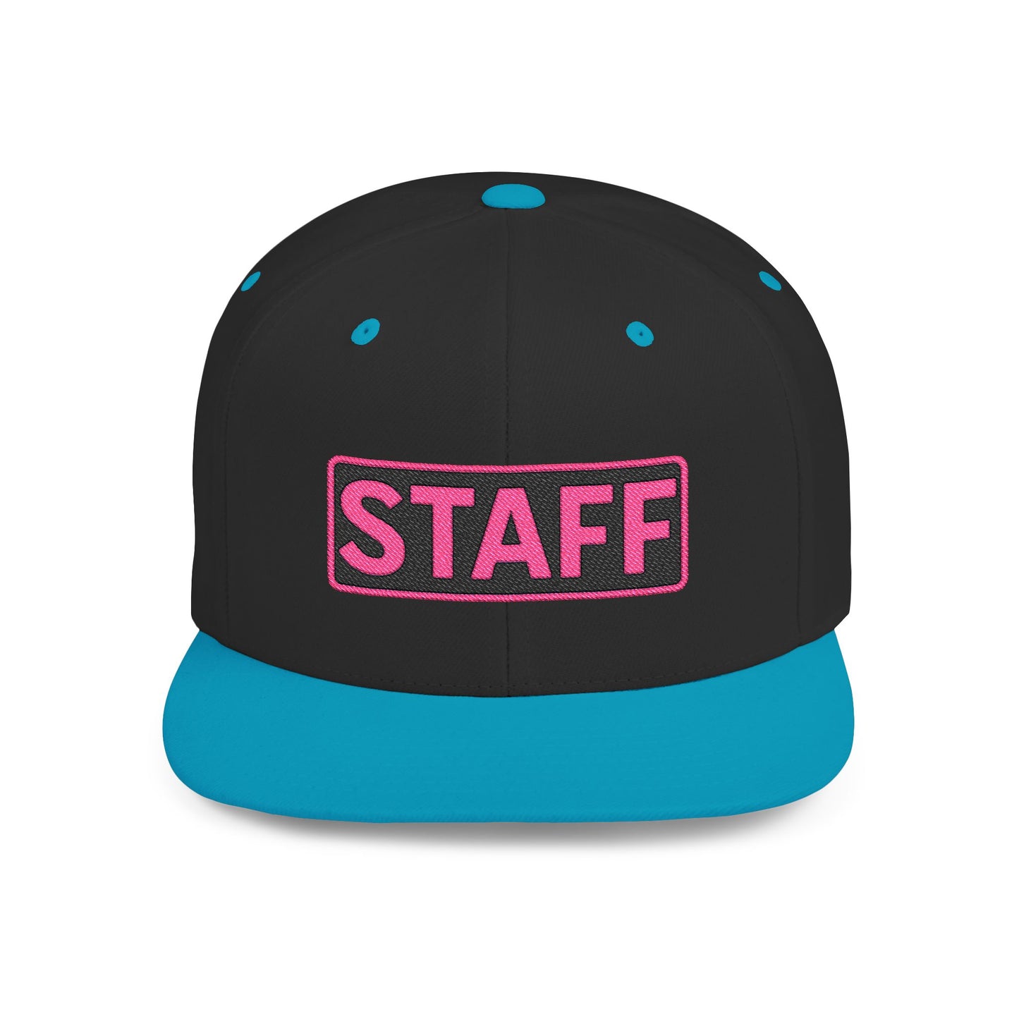 STAFF Embroidered Snapback Hat | Funny Event Crew Cap | Minimalist Streetwear Hat | Festival & Team Uniform Cap