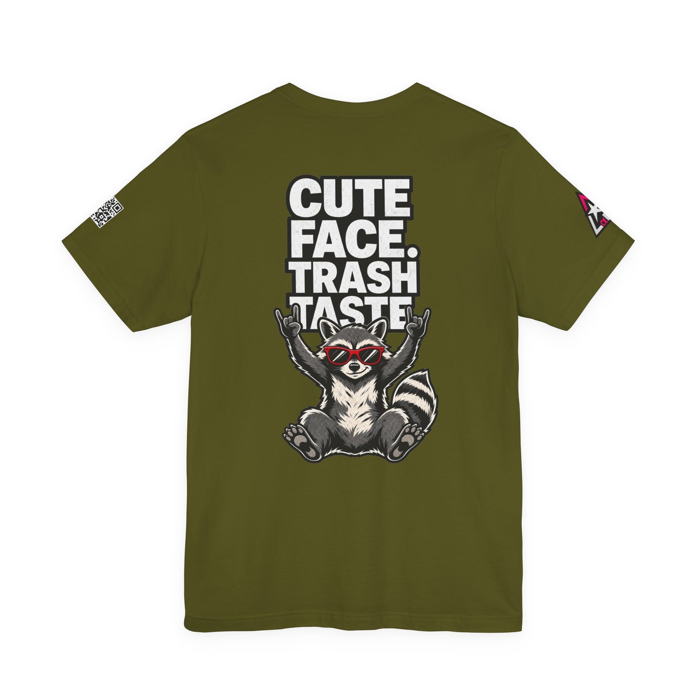 Cute Face, Trash Taste – Funny Raccoon Graphic Tee