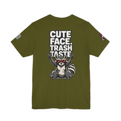 Cute Face, Trash Taste – Funny Raccoon Graphic Tee