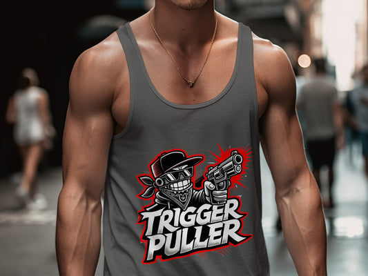 Trigger Puller Design Graphic Tank Top product type