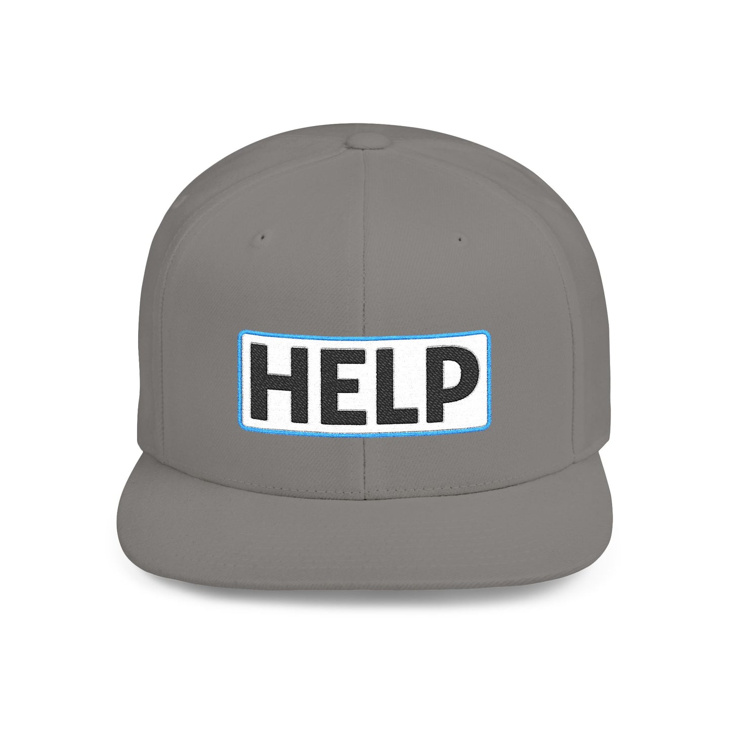 HELP Embroidered Snapback Hat | Funny Trucker Cap | Sarcastic Streetwear Hat | Festival & Everyday Cap Gift