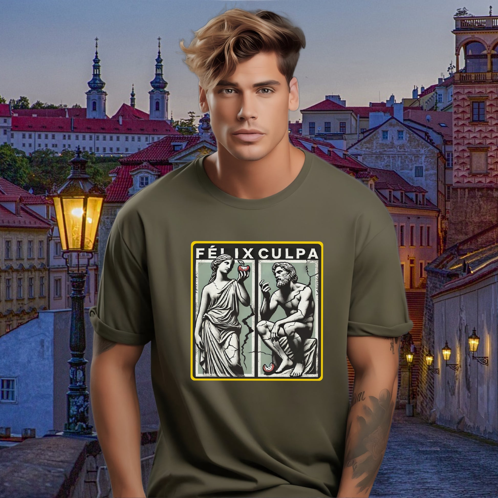 Unique Artistic Félix Culpa Graphic T-Shirt product