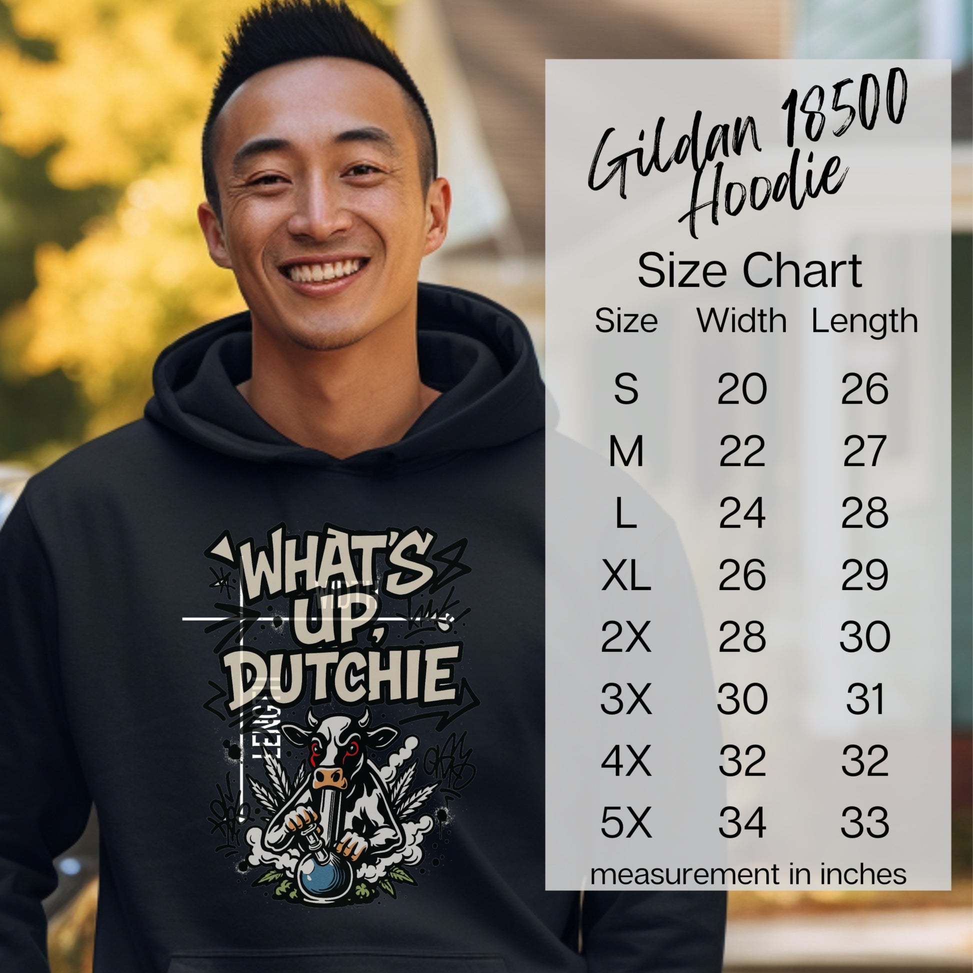 What's Up Dutchie Graphic Gildan 18500 Hoodie product type