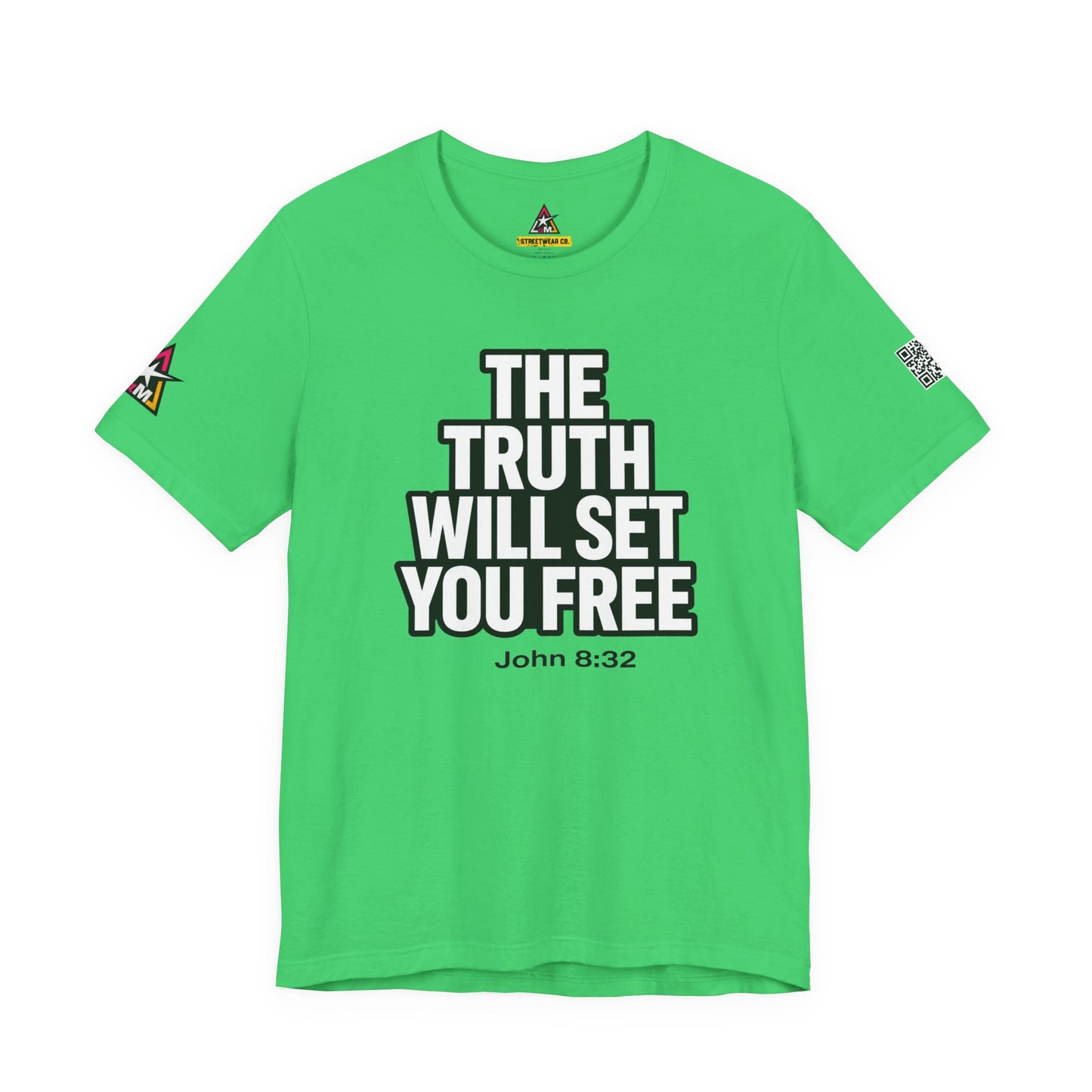 The Truth Will Set You Free Graphic T-Shirt | John 8:32 Bible Verse Tee | Christian Streetwear