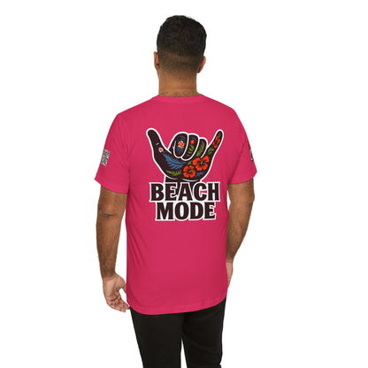 Beach Mode Graphic T-Shirt | Shaka Hand Tropical Tee | Summer Streetwear