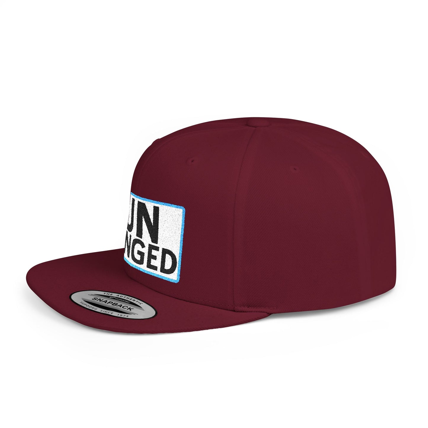 UNHINGED Embroidered Snapback Hat | Funny Statement Cap | Bold Streetwear Flat Bill | Dark Humor Gift