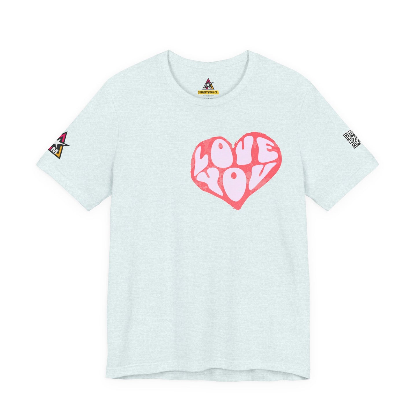 Love You Graphic T-Shirt | Heart Graphic Tee | Cute Retro Streetwear Shirt