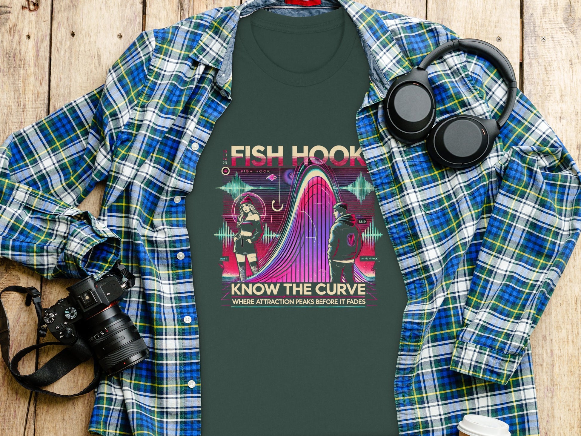 Fish Hook Know The Curve Graphic T-Shirt product type
