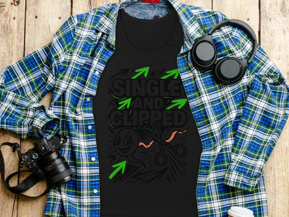 Single and Clipped Graphic Tee Shirt product
