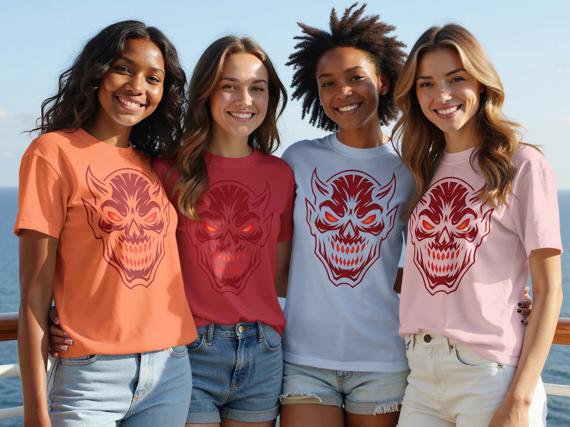 Skull Face T-shirt Perfect for Casual Occasions