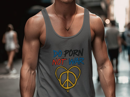 Do Porn Not War Peace Symbol Graphic Tank Top product type